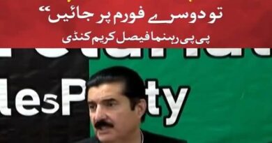 Bajay Bajany Ka Shoq Hai To Dusry Forum Per Jaen – Faisal Karim Kundi’s advice to PTI MNAs